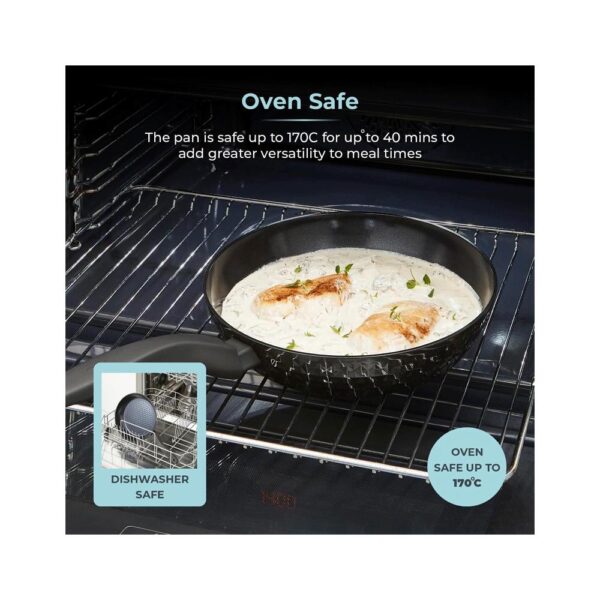 Tower Diamo 24cm Frying Pan With Black Diamond Ceramic Non-Stick Coating - Black - Image 7