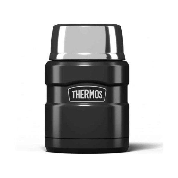 Thermos Stainless King Hot And Cold Travel Food Flask 470ml - Gun Metal