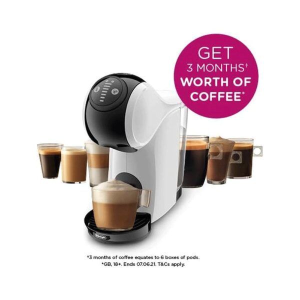 Delonghi Genio S Pod Nescafe Dolce Gusto Coffee Machine 1460W 0.8 Litres - White - Image 8