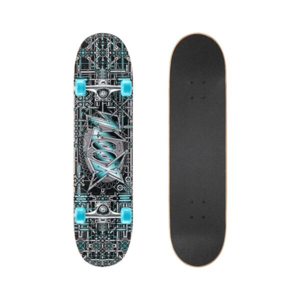 Xootz Doublekick Skateboard 31 Inch X 8 Inch 7 Ply Maple Deck - Industrial