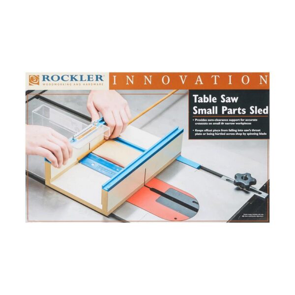 Rockler Table Saw Small Parts Sled 12 Inch x 15-1/2 Inch x 3-1/2 Inch - Blue - Image 2