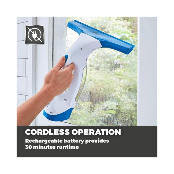 Tower Cordless Window Cleaner With Rechargeable Battery 20W 150ml Water Tank - Cool Blue - Image 4