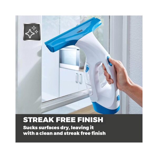 Tower Cordless Window Cleaner With Rechargeable Battery 20W 150ml Water Tank - Cool Blue - Image 6