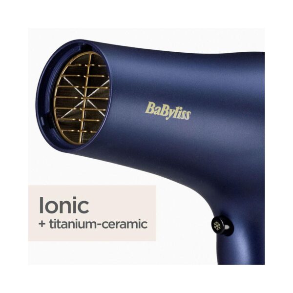 BaByliss Midnight Luxe Hair Dryer 2300W 3 Heat And 2 Speed Settings - Blue - Image 5