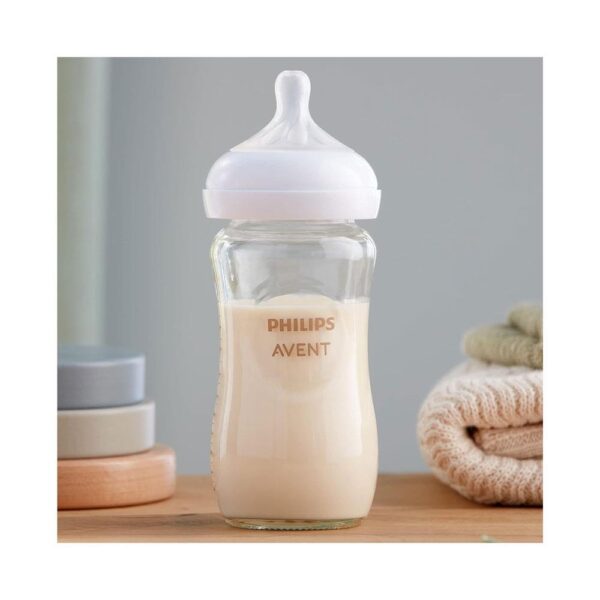 Philips Avent Natural Response 3 Baby Bottle Pure Glass 1 x 120ml & 2 x 240ml Baby Gift Set - Transparent - Image 7