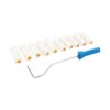 Silverline Mini Paint Roller Frame & 10 Emulsion Sleeves Decorating 100mm Set - Multicolour