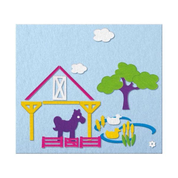 John Adams The Original Fuzzy Felt Farm Animals - Multicolour - Image 2