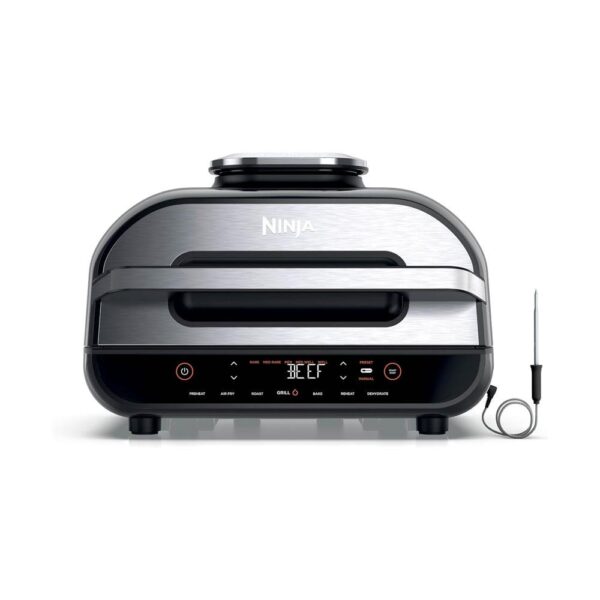 Ninja Foodi MAX Health Grill & Air Fryer Roast Reheat Bake And Dehydrate 2460W 3.8 Litres - Grey And Silver