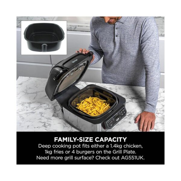 Ninja Foodi MAX Health Grill & Air Fryer Roast Reheat Bake And Dehydrate 2460W 3.8 Litres - Grey And Silver - Image 13
