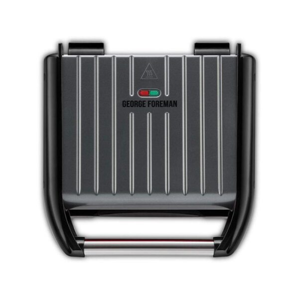 George Foreman Electric Health Grill Medium Family Contact Griddle Panini & Sandwich Toaster 1650W - Grey