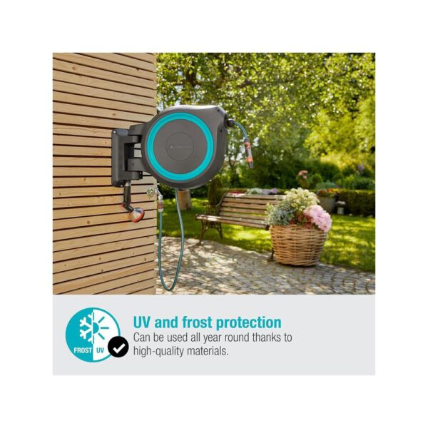 Gardena Wall-Mounted Hose Box RollUp M/L 25m - Turquoise - Image 7
