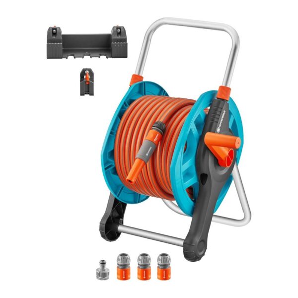 Gardena Basic Wall Hose Reel Set (25m) - Multicolour