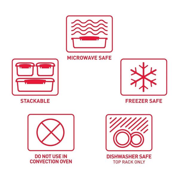 Sistema Microwave Noodle Bowl 875ml - Red - Image 3