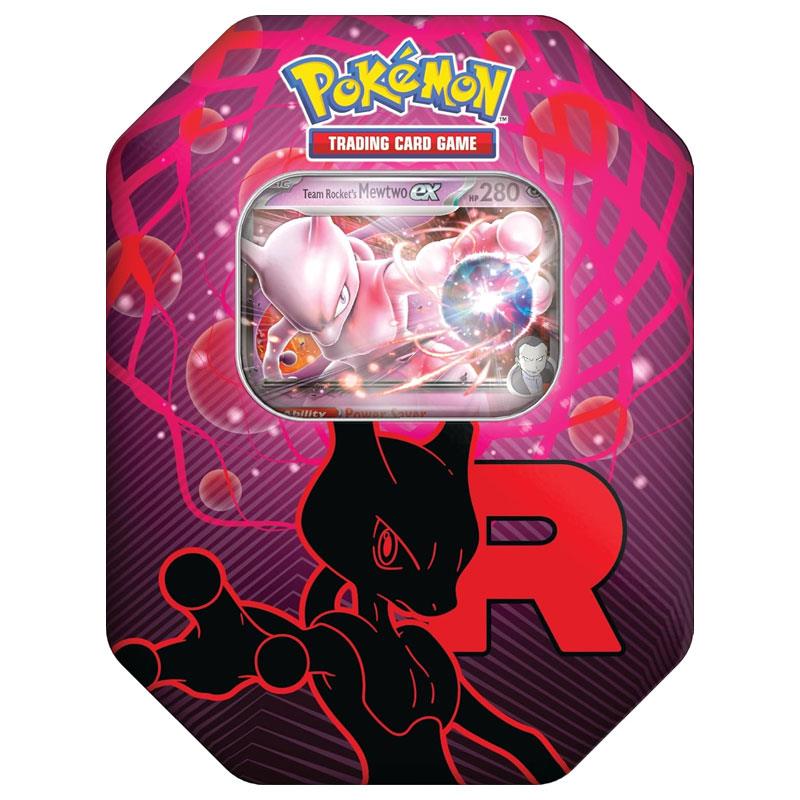 Pokemon TCG Mewtwo Rocket Tin Trading Card Game