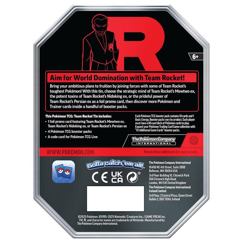 Pokemon TCG Mewtwo Rocket Tin Trading Card Game - Image 2