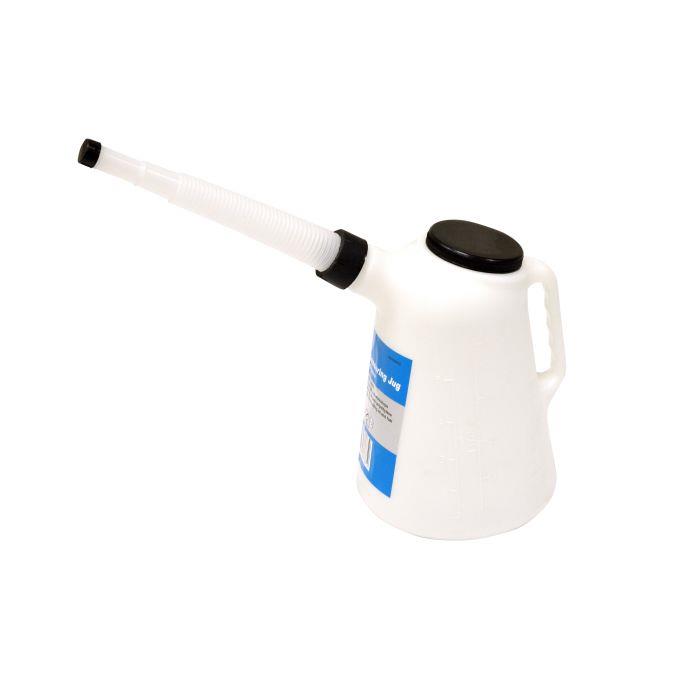 Hilka Tools Plastic Measuring Jug With Spout 5 Litres White