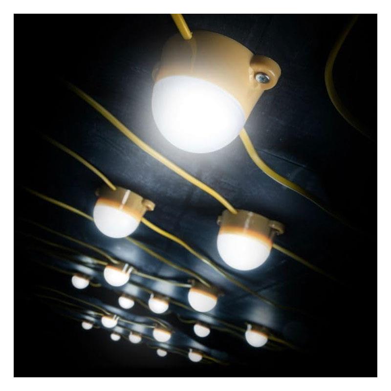 Defender 50M LED Festoon Site Work Lights 100W 110V String Lighting - Image 2