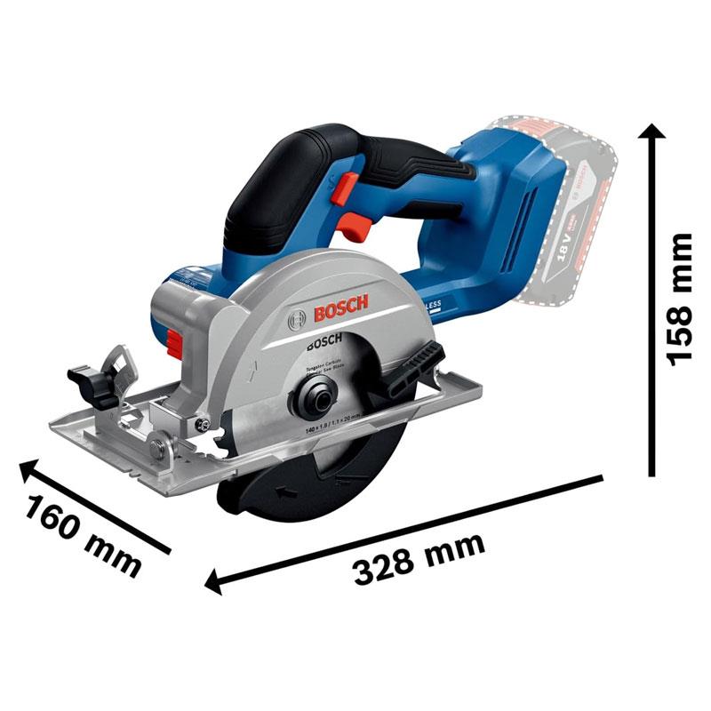 Bosch Professional GKS 18V-51 18V Brushless Cordless Circular Saw 1 x Saw Blade 140mm Body Only - Image 2