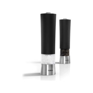 Tower electric stainless steel salt and pepper mill set black