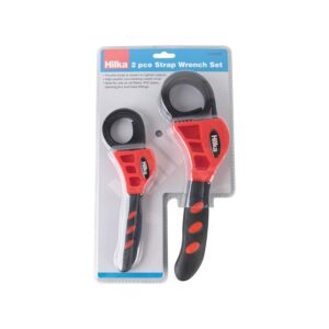 Hilka 2-in-1 Strap Wrench Set with Rubber Strap