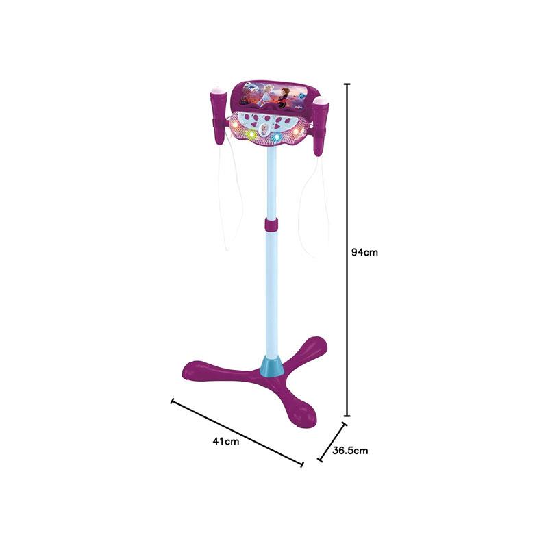 Lexibook Disney Frozen Bluetooth Karaoke Stand with Dual Microphones Lights And Voice Effects Purple/Blue - Image 2