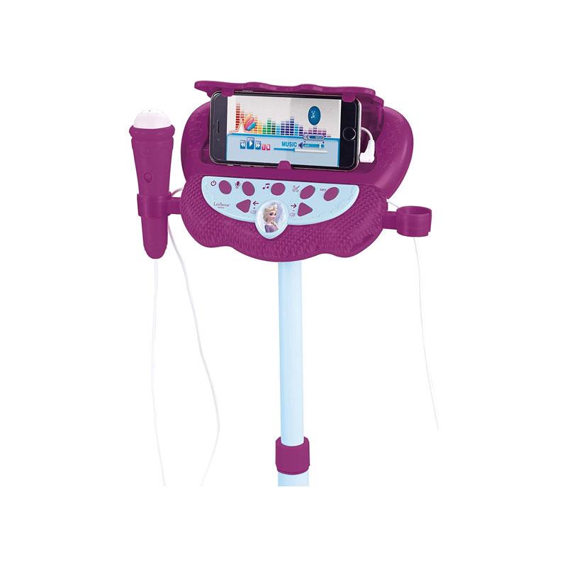 Lexibook Disney Frozen Bluetooth Karaoke Stand with Dual Microphones Lights And Voice Effects Purple/Blue - Image 3