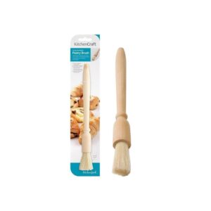 KitchenCraft 25cm wooden pastry brush with natural bristles