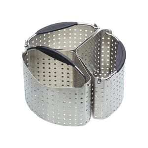 MasterClass stainless steel saucepan divider baskets set of 3 for 20cm pans