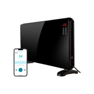 Black & Decker smart glass panel heater 2000W front view