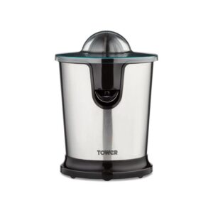 Tower Freeflow Citrus Juicer Stainless Steel with Dual Citrus Cones