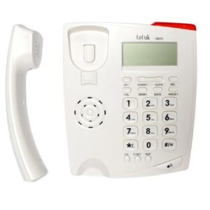 Venice White Corded Phone with Extra-Large Display and Caller ID