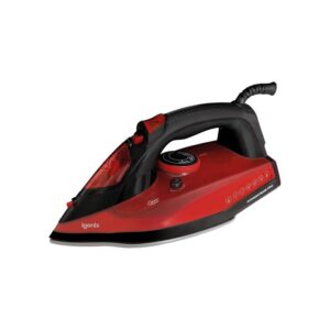 Igenix PowerSteam 2600W Steam Iron Red Black Ceramic Soleplate