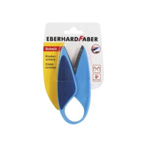 Eberhard Faber blue children’s safe scissors with plastic blades for toddlers