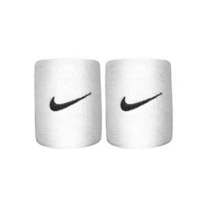 Nike Swoosh wristband white black absorbent sports wristband pair