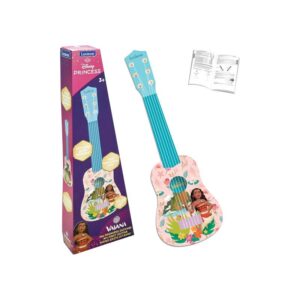 Lexibook Disney Moana kids guitar 53cm pink blue front view