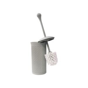 JVL Droplette toilet brush and holder set ice grey