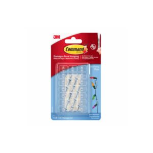 3M Command mini clear decorating clips with adhesive strips