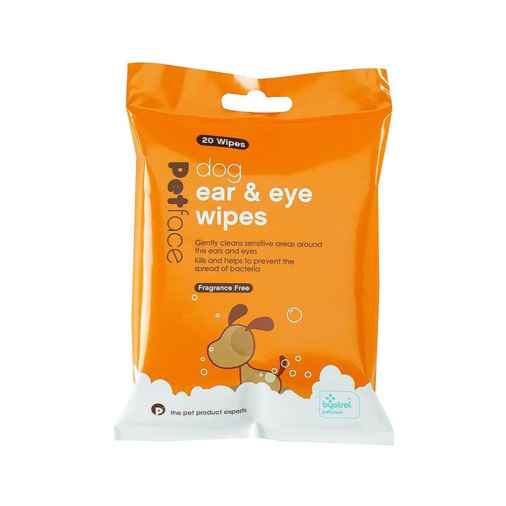 Petface Dog Ear & Eye Wipes - 20 Piece