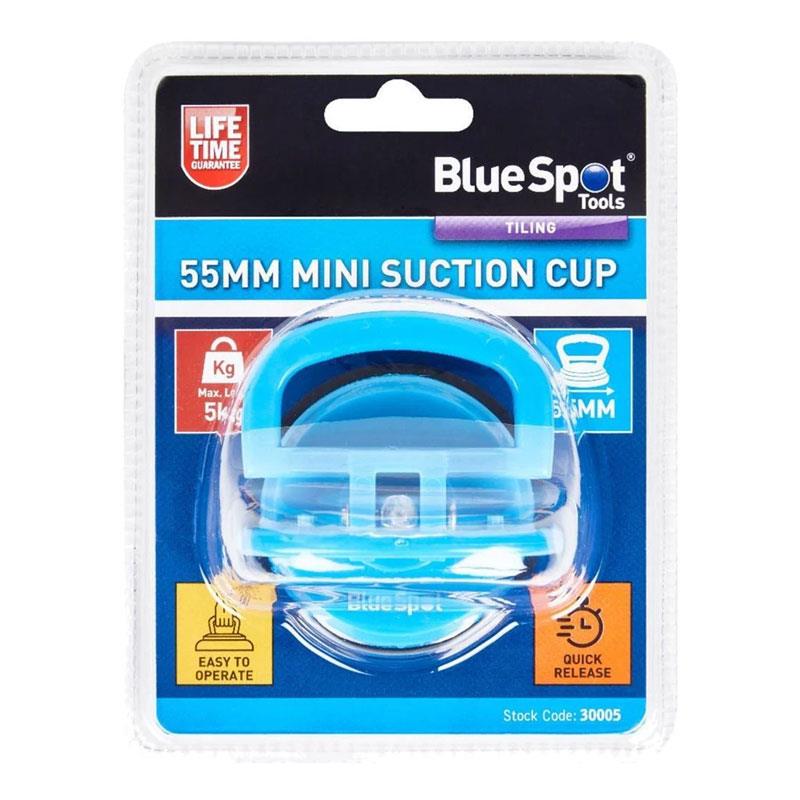 Blue Spot Tools Mini Suction Cup 55mm Pad Dent Puller Lifter Sucker Glass Tile Mirror 5kg Blue