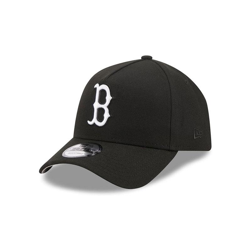 new era 9forty boston red sox black white snapback cap