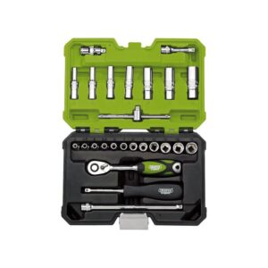 Draper Expert 1/4 inch metric socket set 25 piece with ratchet