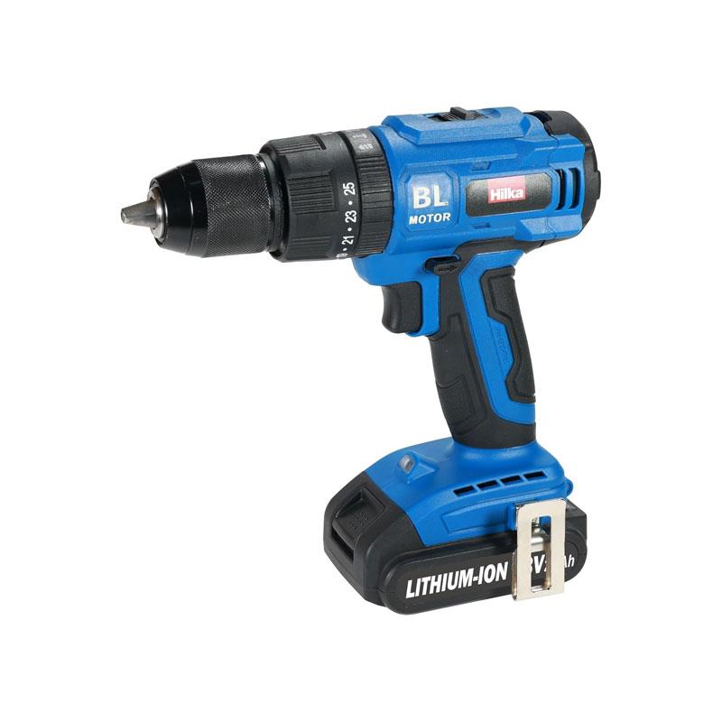 Hilka Tools 18V Li-ion Brushless Combi Drill With 2.0Ah Batteries And 50 Pieces Accessories Blue - Image 2