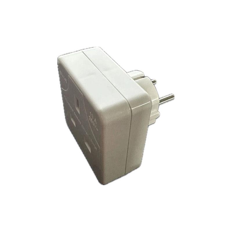 Value Range Travel Adaptor UK To Europe UK 3 Pin To Continental 2 Pin Adaptor White - Image 2
