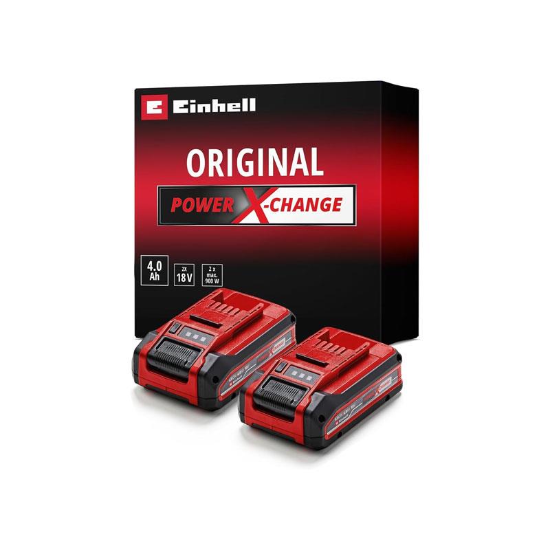 Einhell Power X-Change Plus 18V 4.0Ah lithium ion battery twin pack