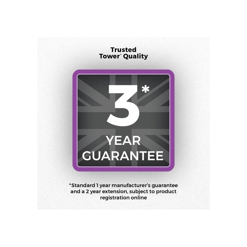 Tower Ceraglide XL Cordless Steam Iron One Temp Technology Ceramic Soleplate Ant-Drip Anti Calc Functions 3100W 350ml Water Tank Lilac And Black - Image 7