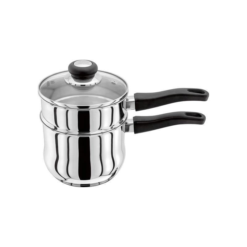 Judge Vista Porringer Double Boiler Bain Marie Saucepan 16cm 1.5L Stainless Steel Induction Ready Silver