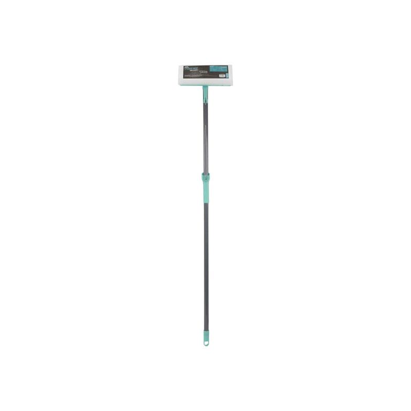 JVL Flat Sponge Squeegee Floor Mop Super Absorbent 125cm Metal Handle Turquoise Grey