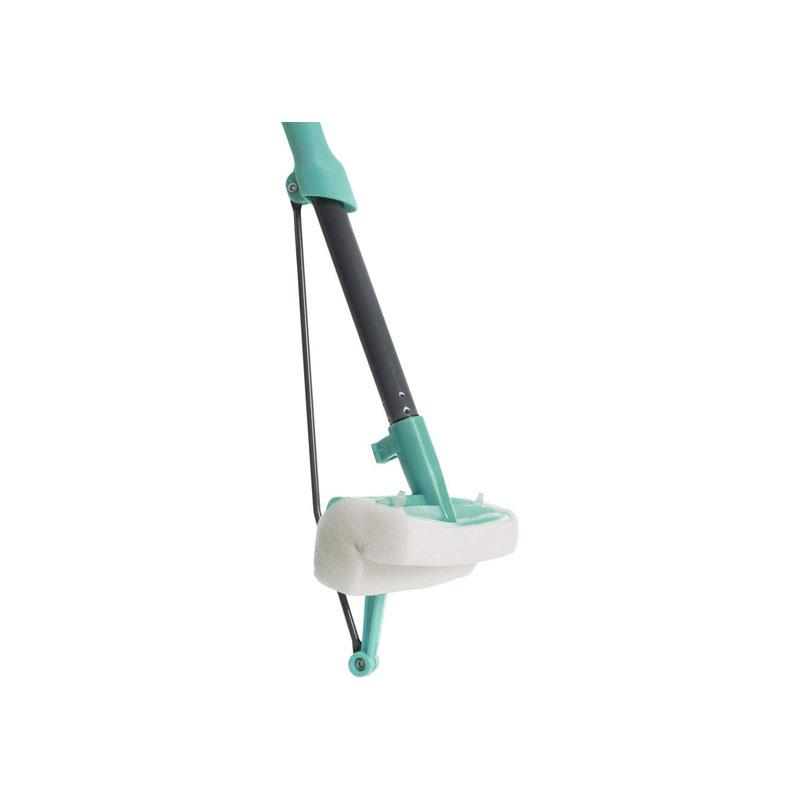 JVL Flat Sponge Squeegee Floor Mop Super-Absorbent Turquoise/Grey - Image 2