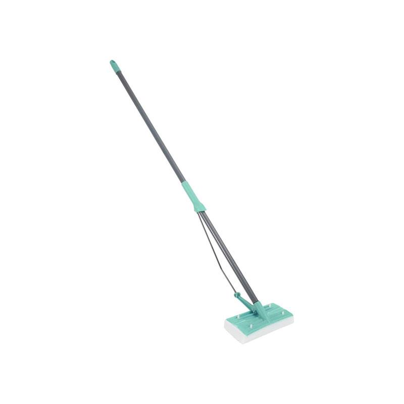 JVL Flat Sponge Squeegee Floor Mop Super-Absorbent Turquoise/Grey - Image 4