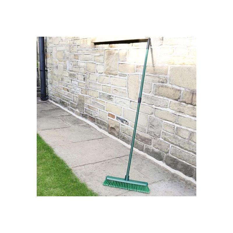 JVL Thegardener Soft Bristle Broom With Telescopic Handle Green - Image 2